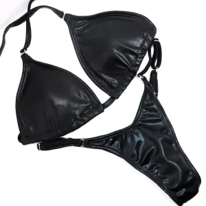 Wet Black Fit Model Competition Suit