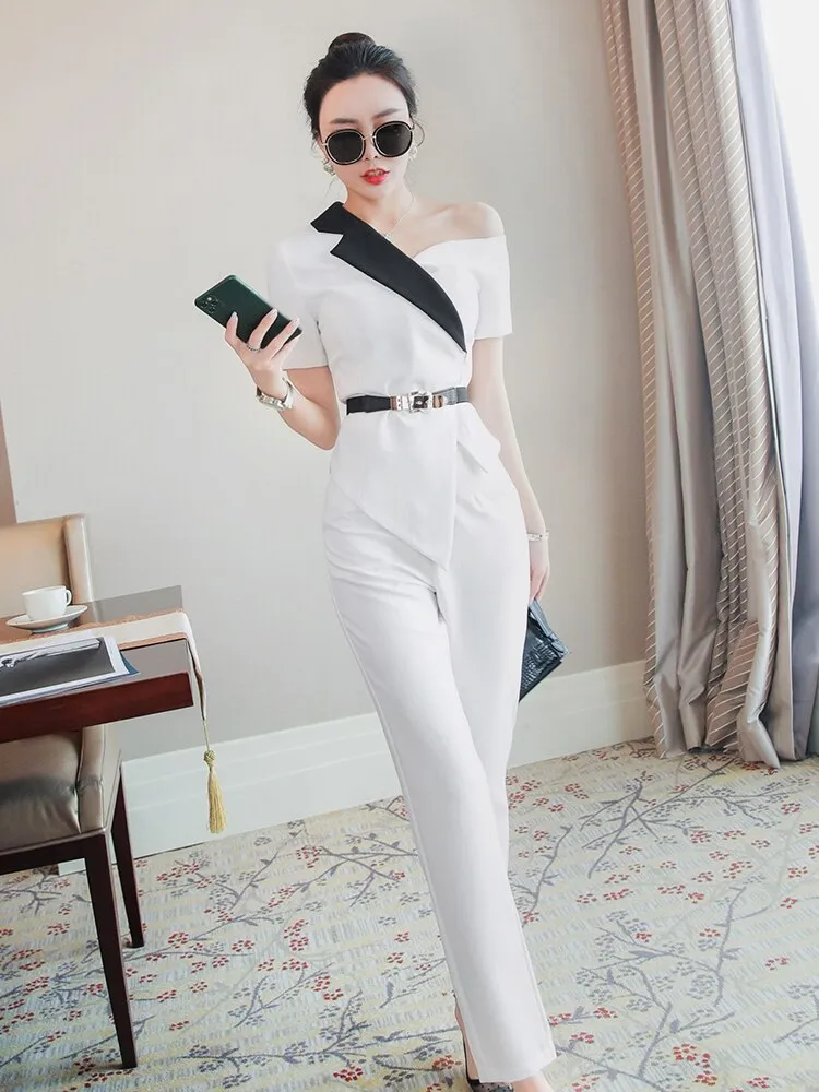White Blazer And Pants Set For Women