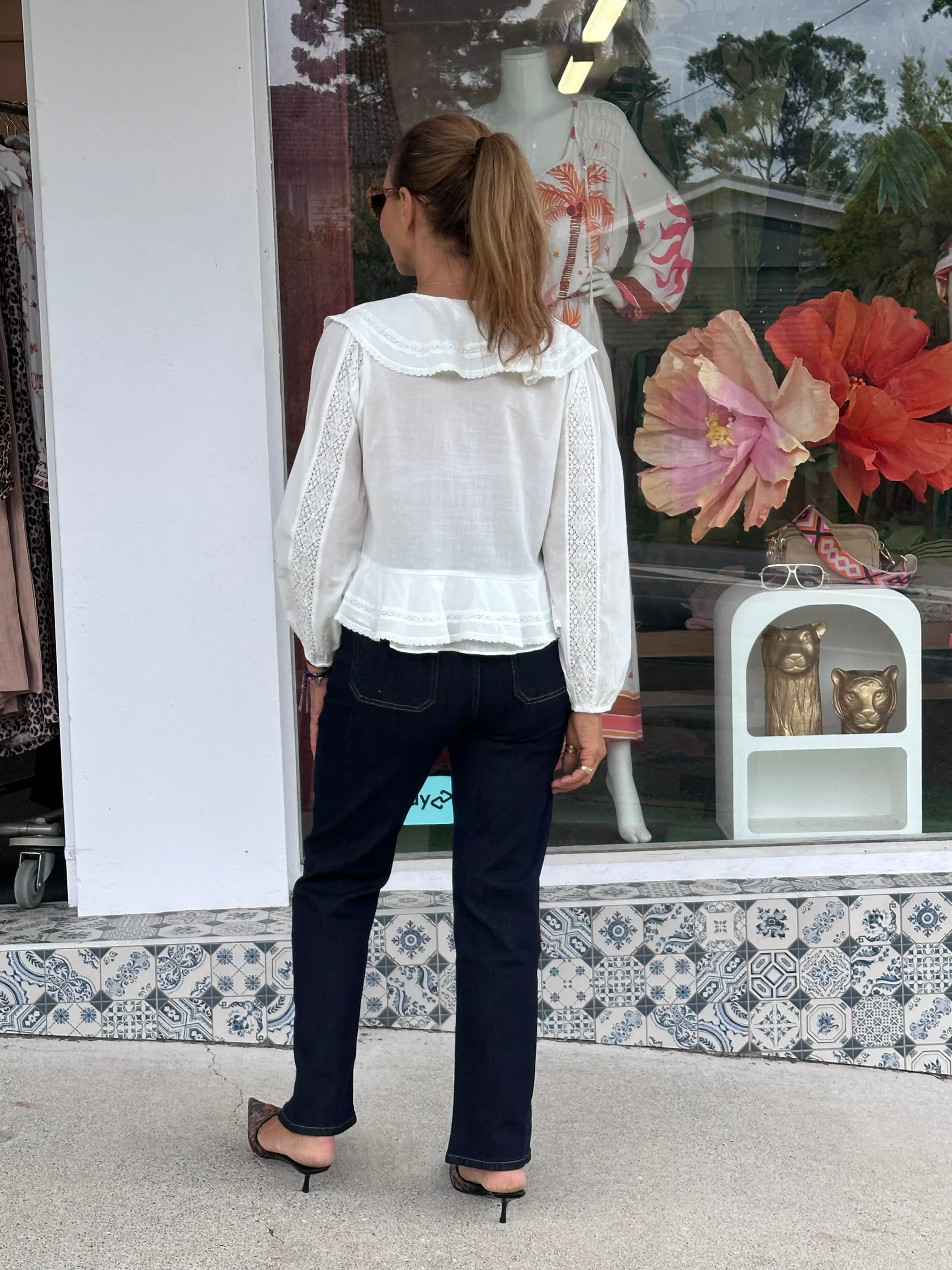 White Boho Blouse