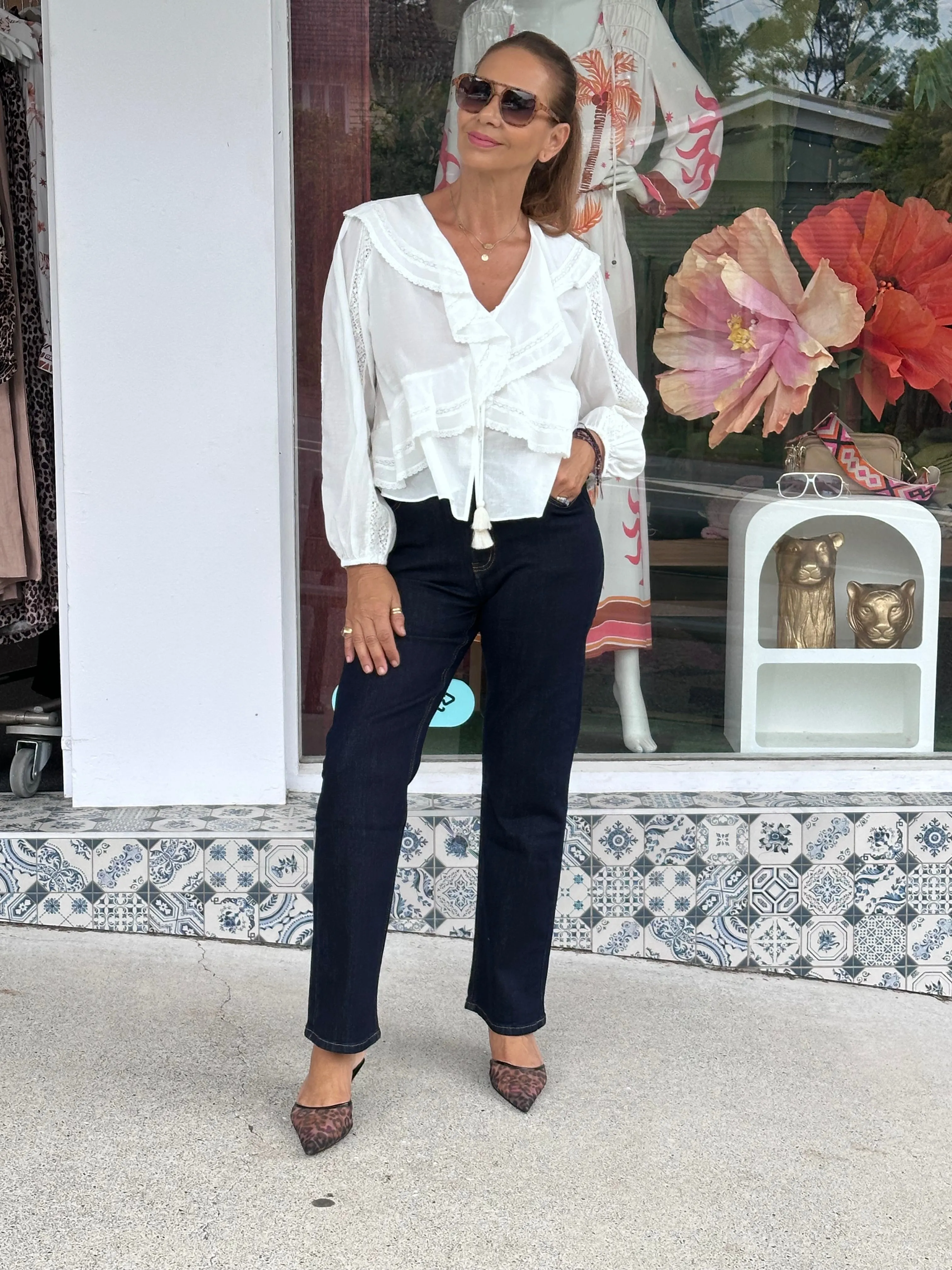 White Boho Blouse