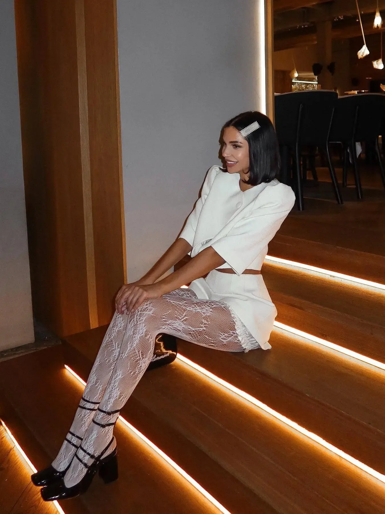 White Crop Top  Shorts Set - Half-Sleeved Summer Outfit