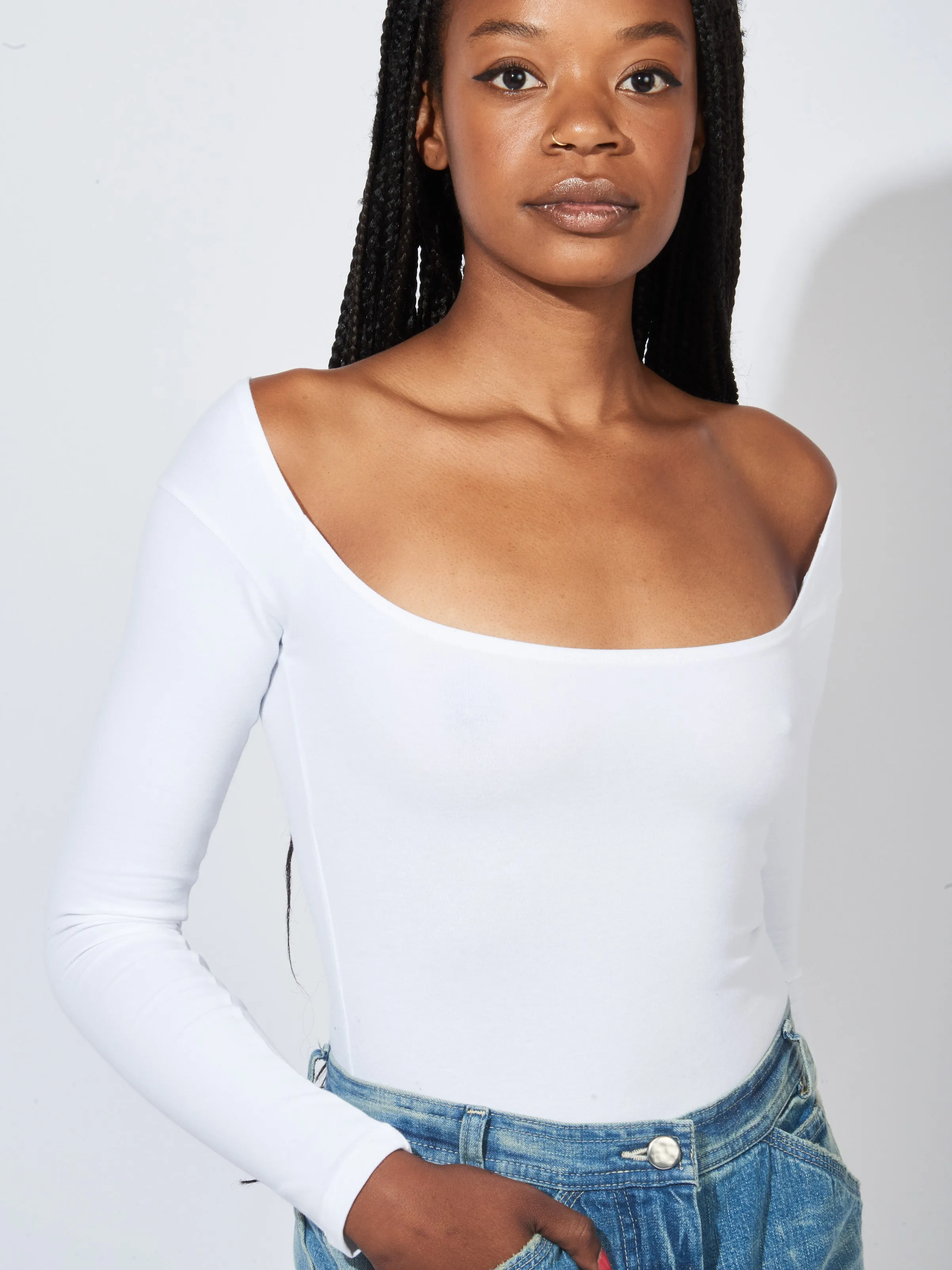 White El Tigre L/S Bodysuit