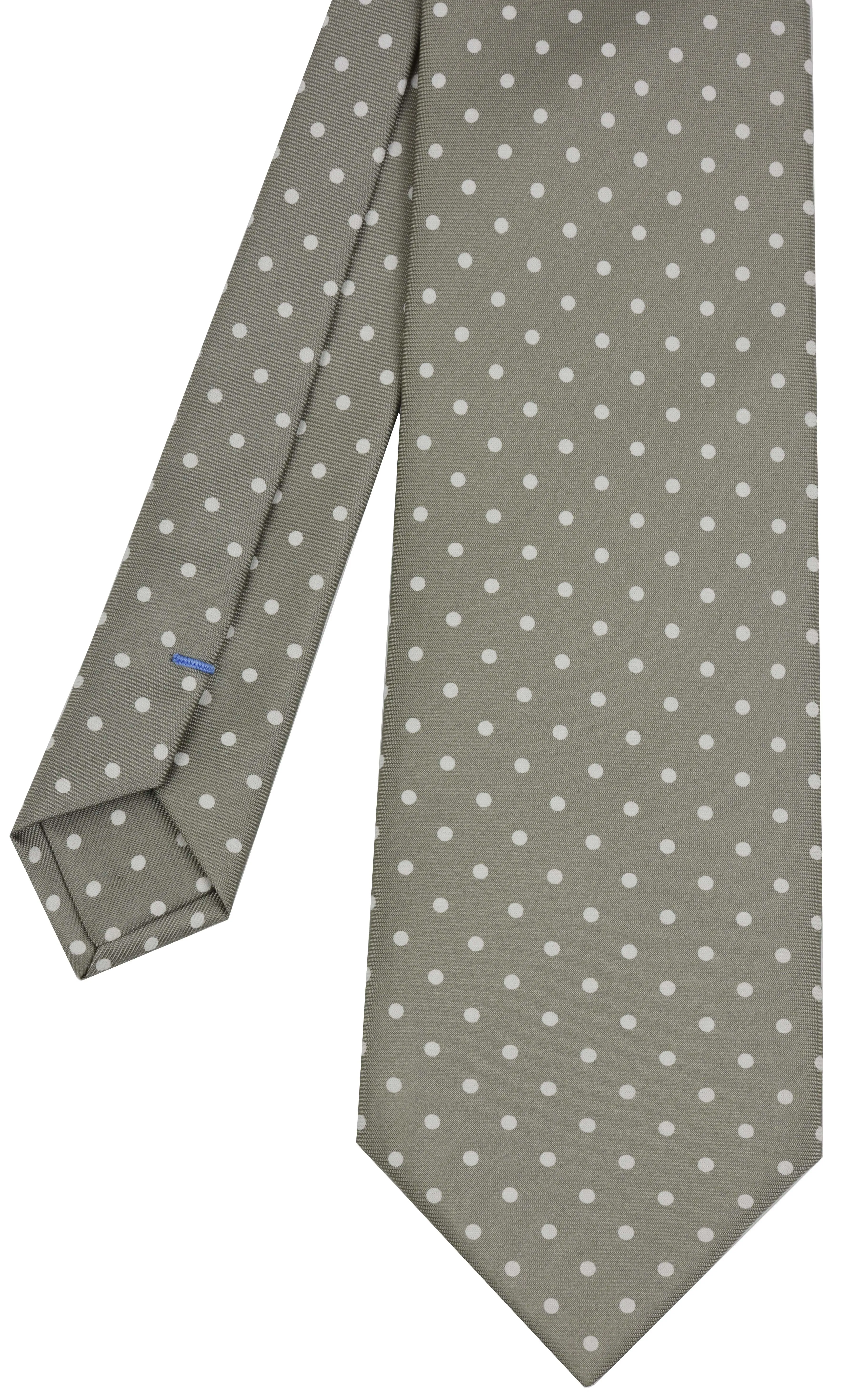 White on Silver Brown Macclesfield Printed Silk Tie MCDT-16