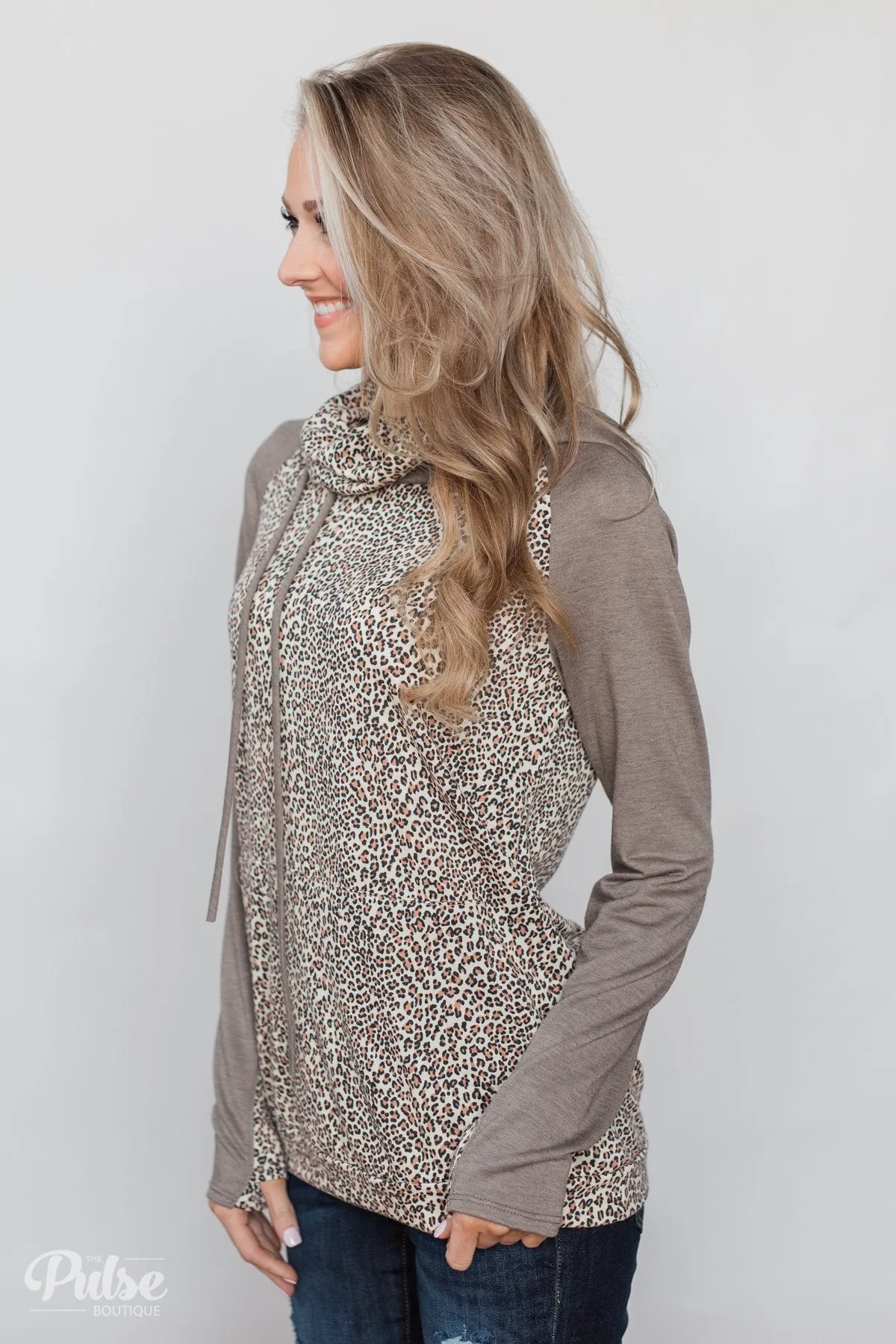 Wild Thing Leopard Hoodie- Mocha