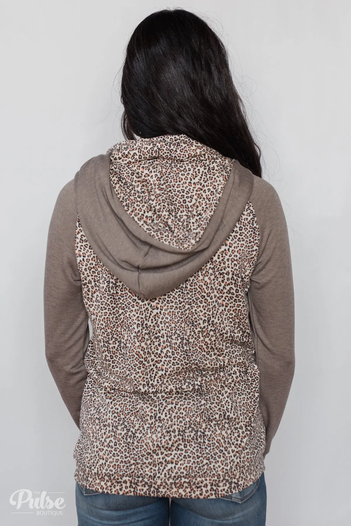 Wild Thing Leopard Hoodie- Mocha