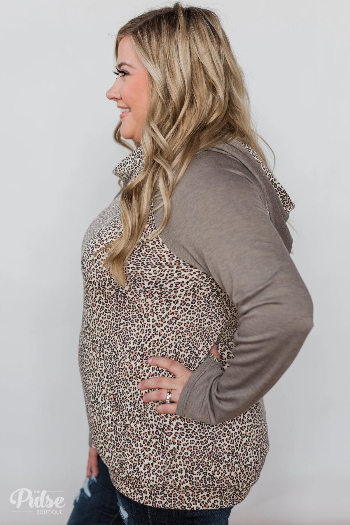 Wild Thing Leopard Hoodie- Mocha