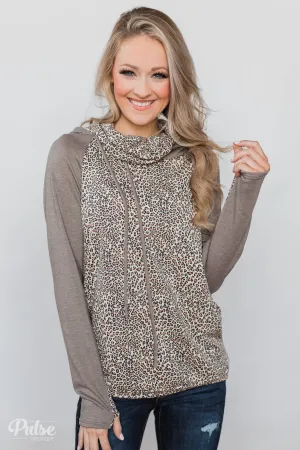Wild Thing Leopard Hoodie- Mocha