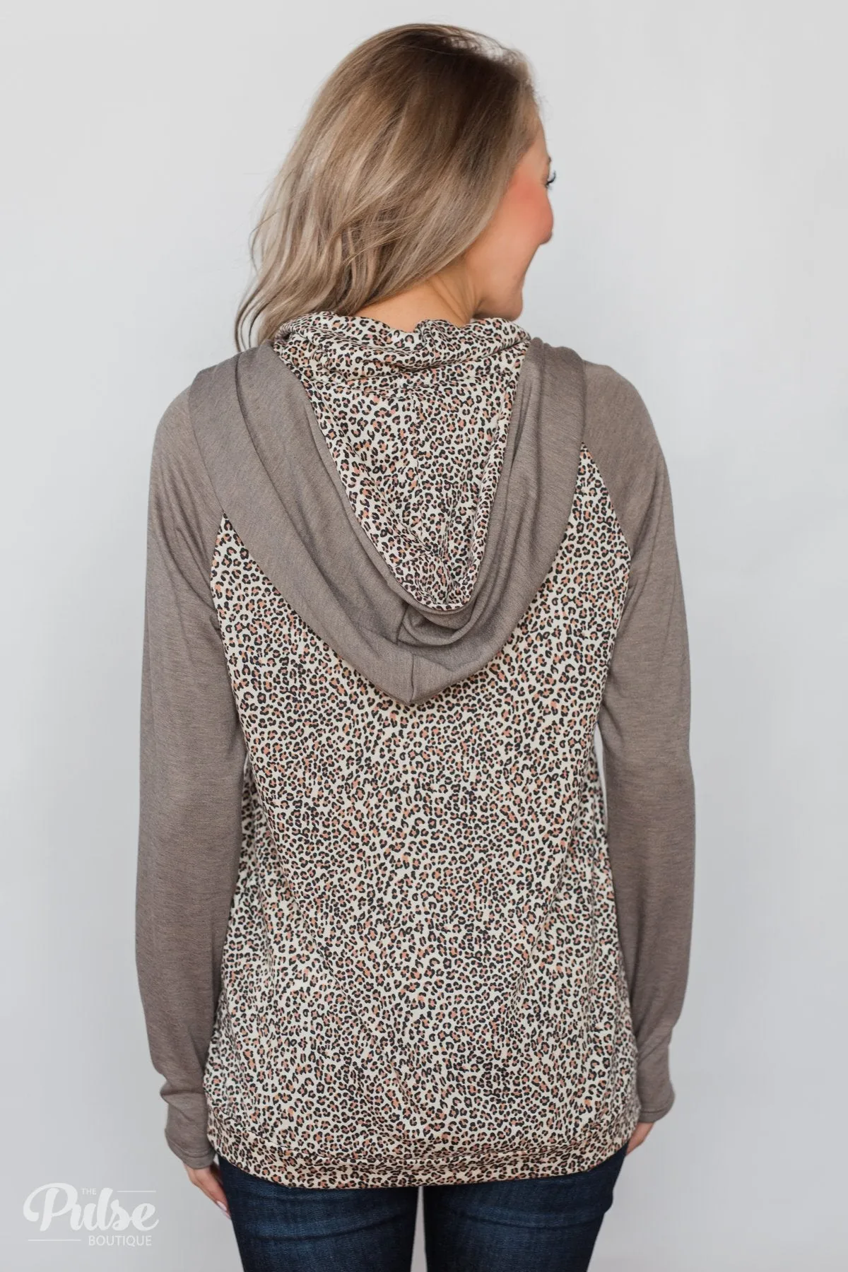 Wild Thing Leopard Hoodie- Mocha