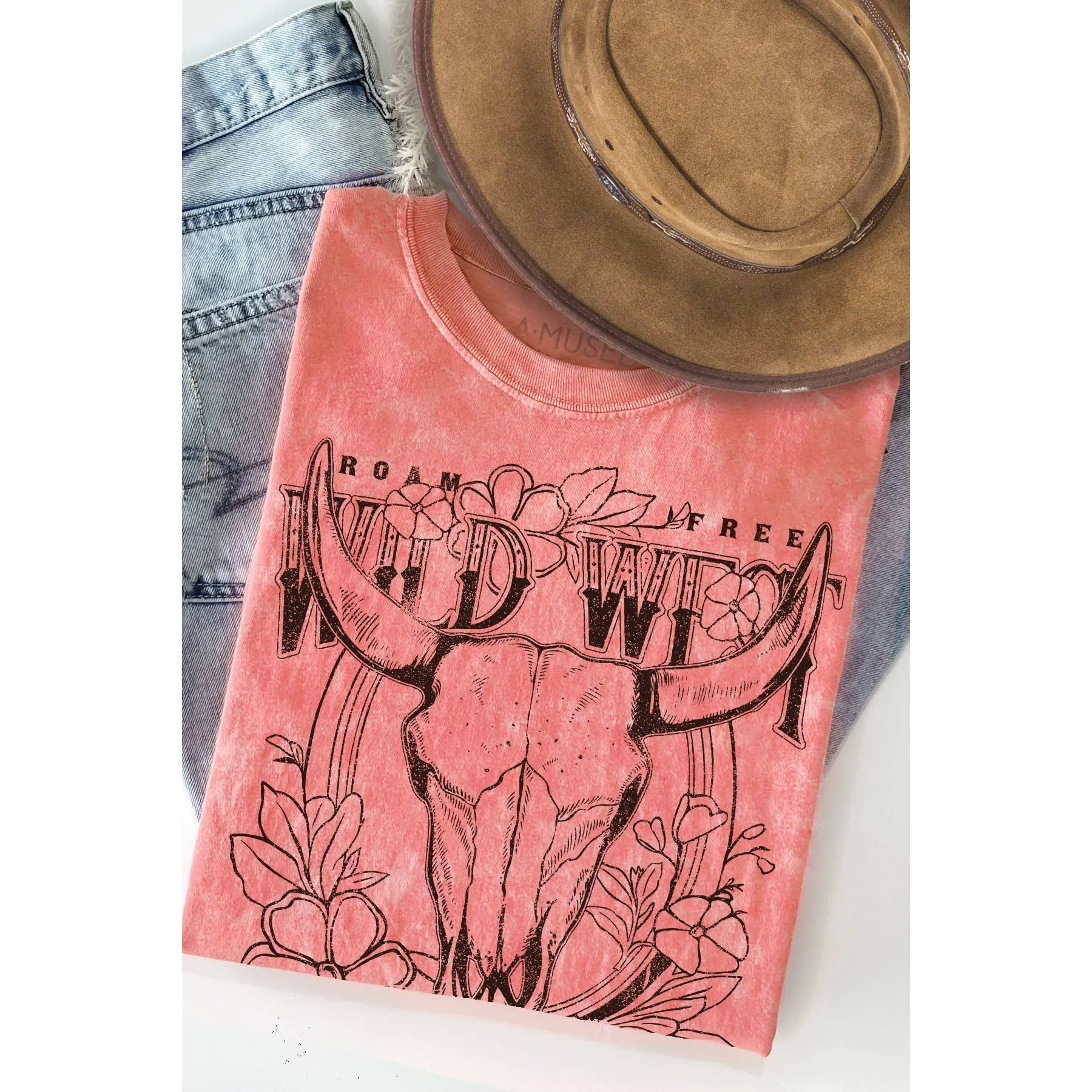 WILD WEST RODEO -  Mineral Wash: CORAL MB1835