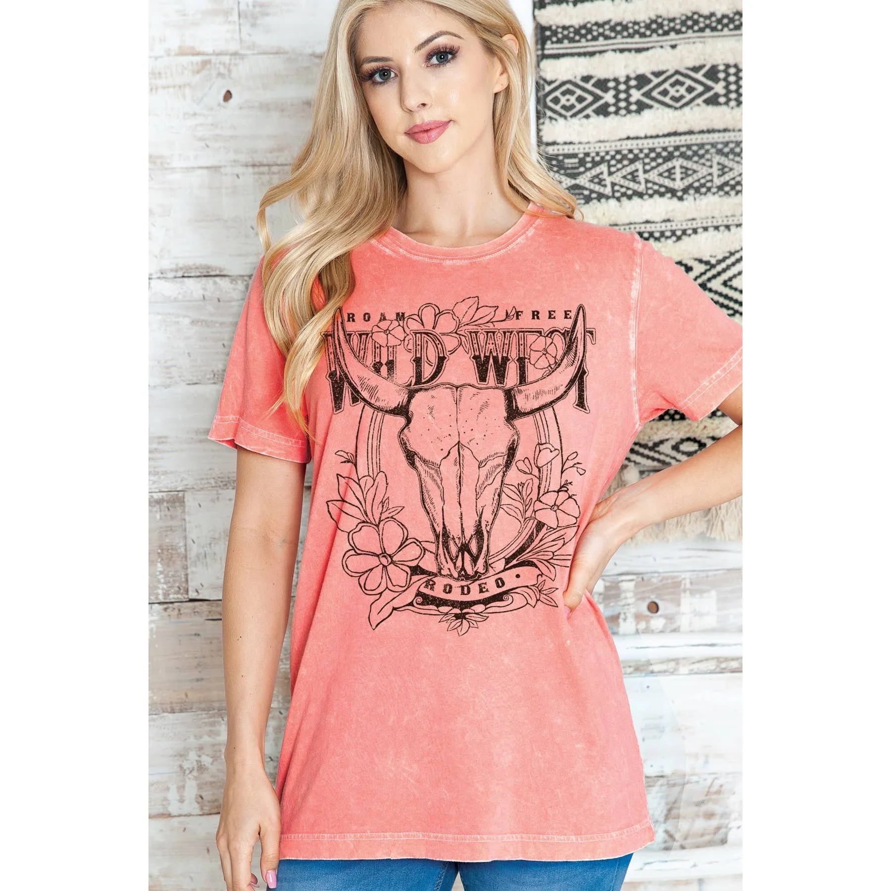 WILD WEST RODEO -  Mineral Wash: CORAL MB1835