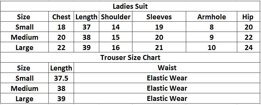 Women's 2Pcs Printed Suit Color Black