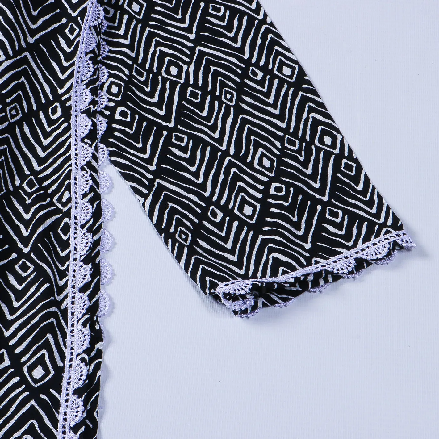 Women's 2Pcs Printed Suit Color Black