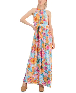 Women's Floral-Print Halter Maxi Dress