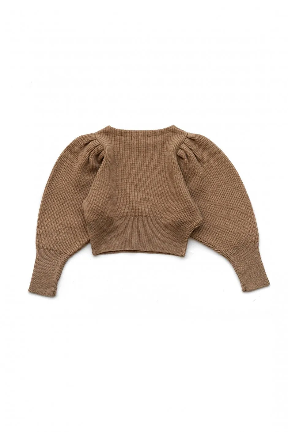 WRYHT- VICTORIAN SLEEVE RIBED TOPS - BISQUE