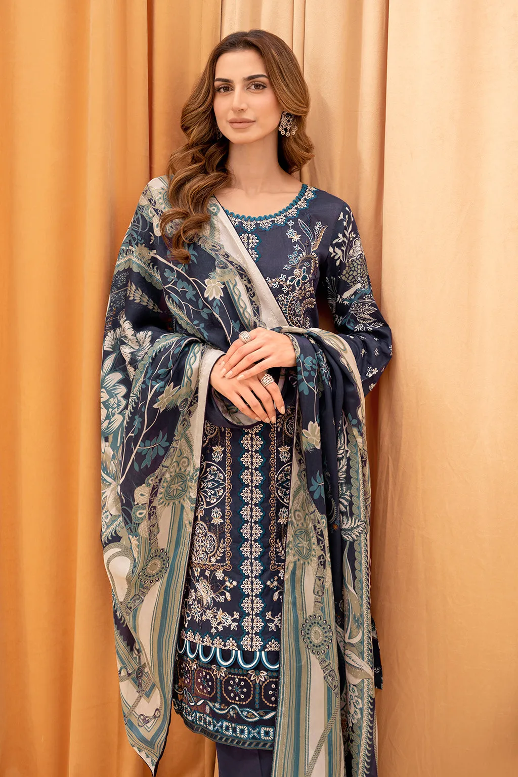 Y-701  |  Ramsha Riwayat Luxury Lawn Vol 7 Collection| Unstitched Lawn Embroidered Suits