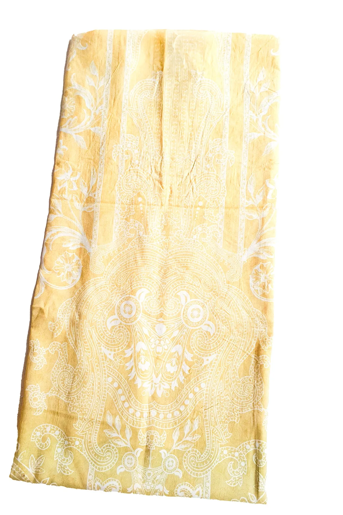 Yellow and Green Ombre Cotton Lace Embroidered Suit Set