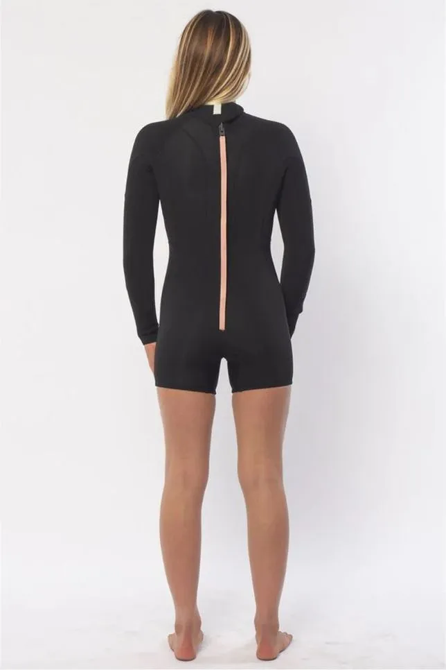 YOUTH SUMMER SEAS 2/2 LONG SLEEVE - SOLID BLACK
