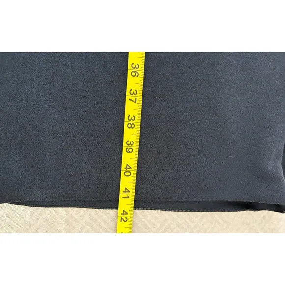 Zara Merino Bodycon Dress Navy Blue Sleeveless Turtleneck Knit Sweater Midi M