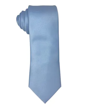 Zenio Solid Slim Tie - Ice Blue