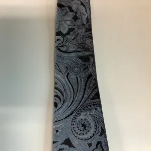 Zianetti Grey/Black Paisley Tie